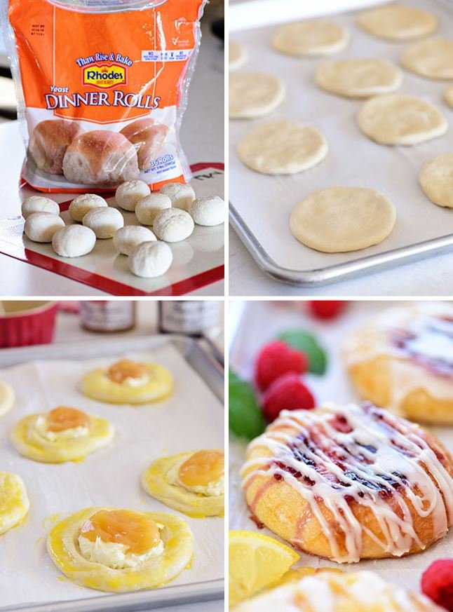 Easy Cheese Danish with Lemon or Raspberry Filling