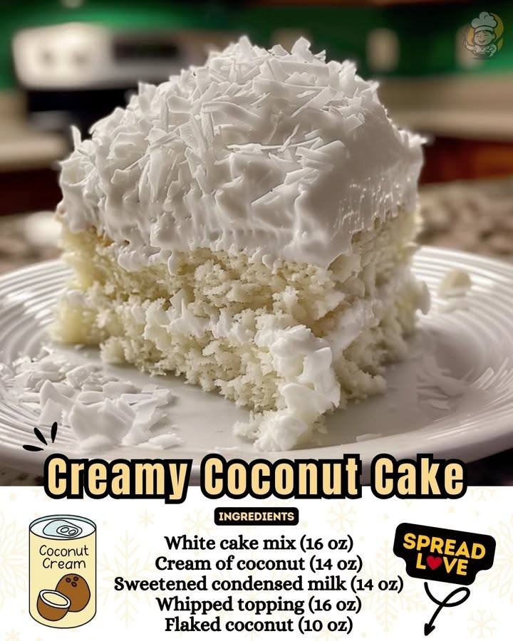 Delicious Creamy Coconut Cake