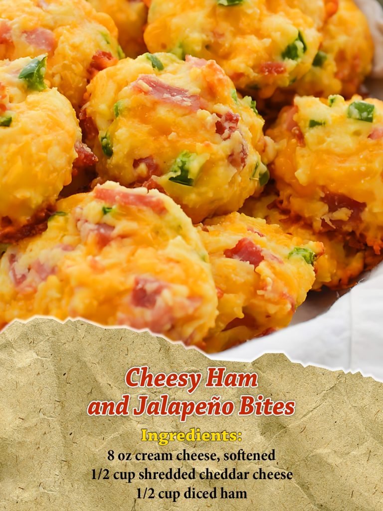 Cheesy Ham and Jalapeño Bites