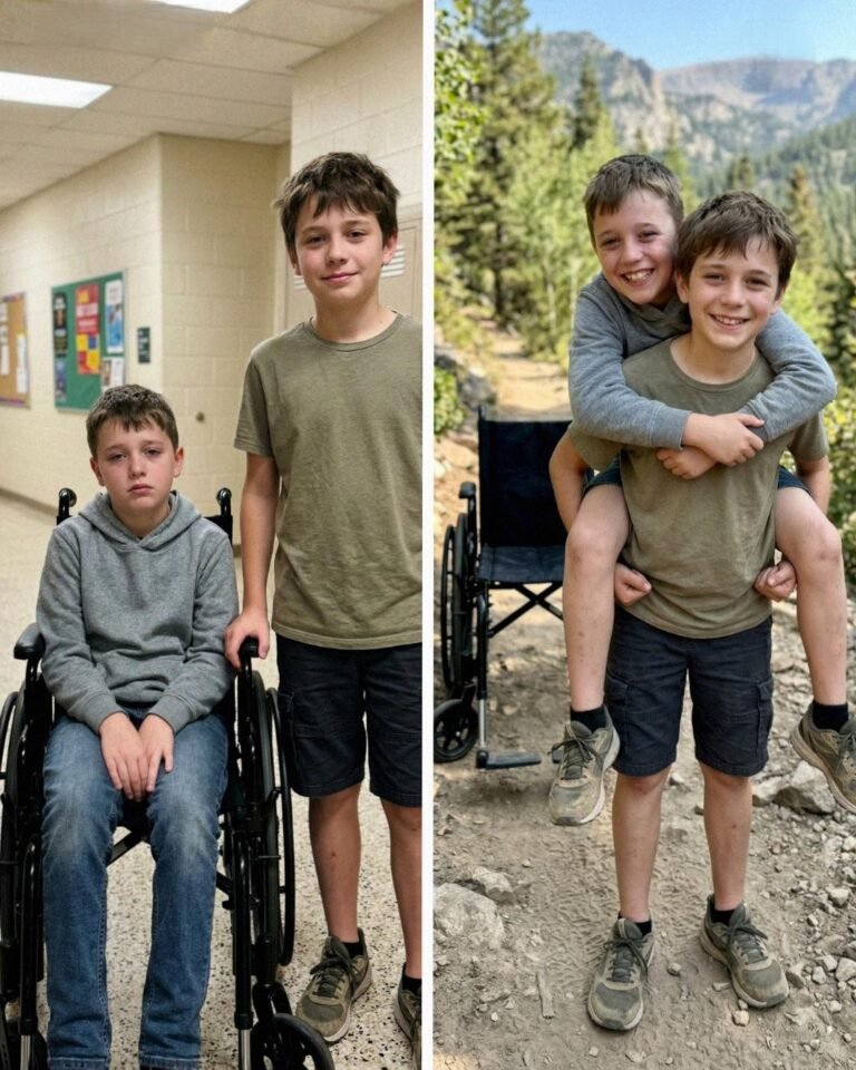 😢 My 12-Year-Old Son Carried His Wheelchair-Bound Friend Through A Dangerous Mountain Trail… The Next Day, Men In Military Uniforms Arrived At His School 👀
