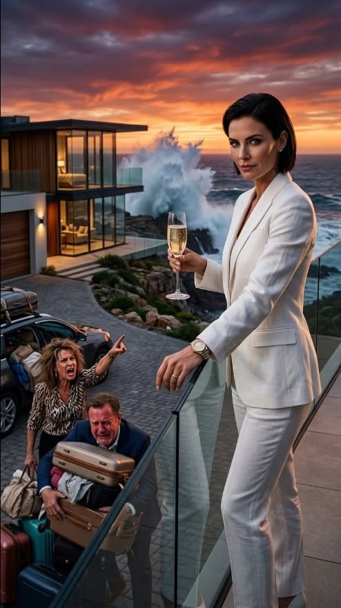 I spent $400,000 of my inheritance to buy a seaside house with an ocean view. My mother-in-law assumed it was all thanks to her brilliant son. She laughed delightedly and said, “Perfect! I’ll move in!” I didn’t object—until she took over the master bedroom meant for my husband and me. When I saw my belongings dumped outside, my husband spoke gently, “This will be my room with my mother. You’ll sleep in the living room.” I didn’t cry. I said just one thing: “Get out of my house. You have 30 minutes.”