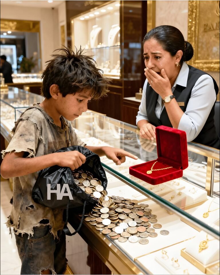 HE DUMPED THOUSANDS OF COLD COINS ON THE GLASS… AN…