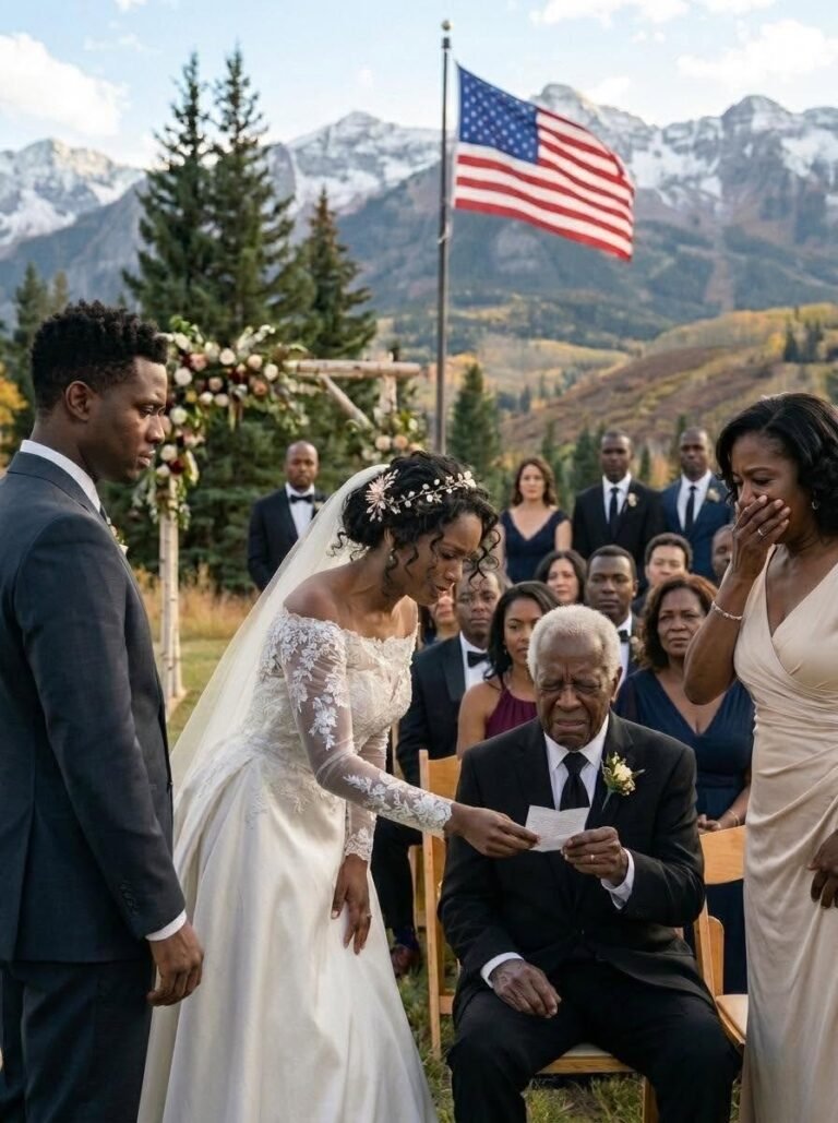 During my daughter’s wedding, she slipped a note from her bouquet into my palm that said only, “Dad, help me,” and before the groom could finis