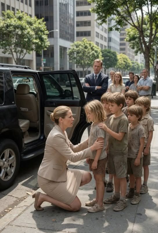 A MILLIONAIRE ORDERED FOUR CHILDREN AWAY FROM HER CAR — THEN A TINY MARK ON A LITTLE GIRL’S WRIST STOPPED HER COLD