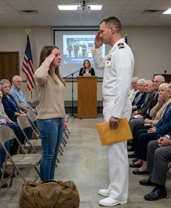 I came home planning to sit quietly in the last row of my father’s veterans’ ceremony while my stepmother