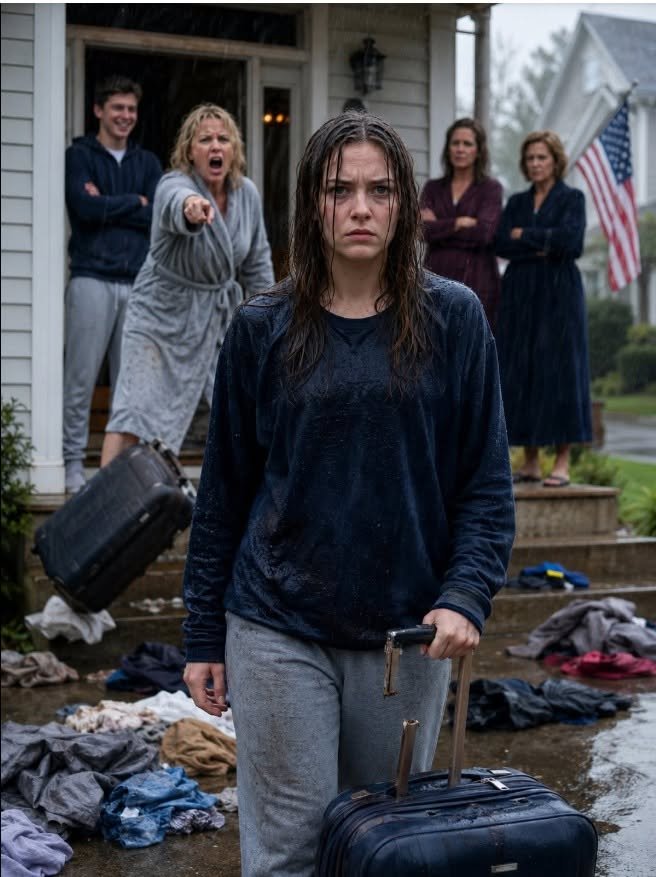 “Get out!” my mother screamed, throwing my suitcases into the rain while my stepbrother laughed and my aunts watched like judges. They thought I was broke, helpless, and finally erased from the family. But before sunrise, an $87 million island estate would be mine in cash, and by tomorrow, they’d be coming for a fortune they had no idea was already guarded.