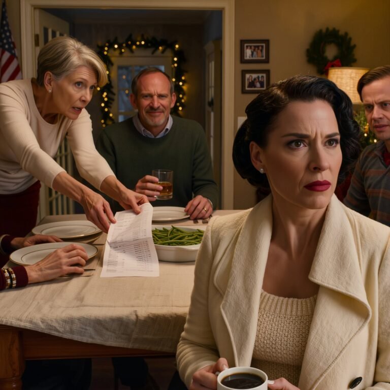 At Christmas dinner, my parents slid a budget sheet across the table and said, “Your brother lost his job, so you will pay his mortgage.” I was holding my coffee and replied, “Great. But the house isn’t yours anymore—he already sold it from under you.”