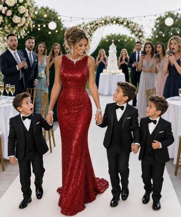 I took my 4-year-old triplets to my millionaire ex-husband’s wedding and his family’s reaction was chilling.