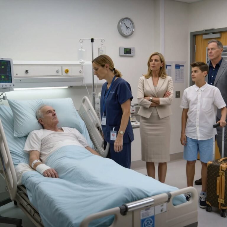 My parents left me alone at the hospital after my 78-year-old grandpa’s surgery.. and they flew to hawaii with my golden brother. 7 days later, a man walked into grandpa’s room, looked at me and said, “you’re his granddaughter, right? then you need to see-”