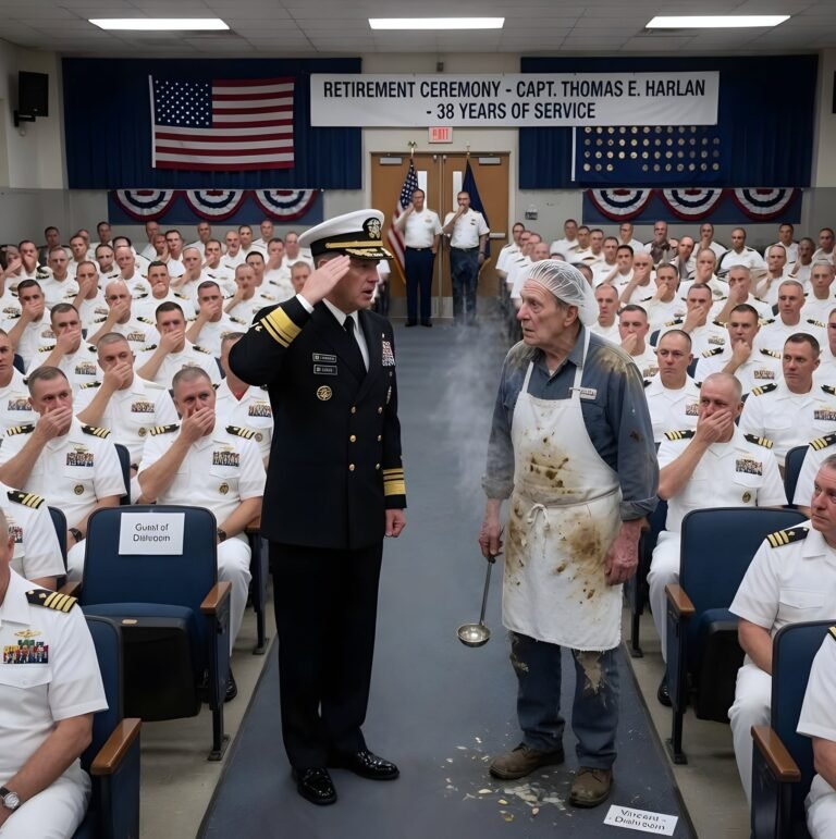 A Top-Ranking Admiral Halted a Major Ceremony Just to Salute the Base Dishwasher! When the Crowd Found Out Why, They Wept…