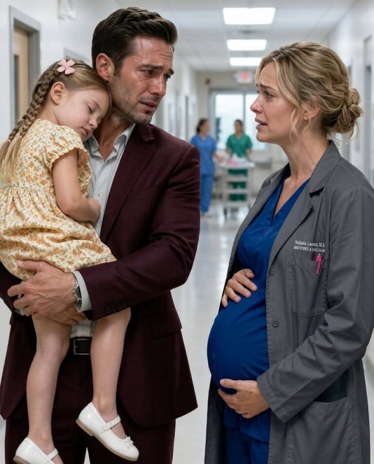 My ex rushed into my ER carrying his injured daughter, only to find me—the doctor he abandoned—seven months pregnant with his baby. I didn’t cry.