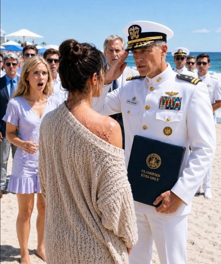 My sister exposed my scars on a luxury beach and laughed while my father stayed silent. For years, they called me a disgraced soldier—until an admiral saluted me and said, “I’ve been looking for you.”