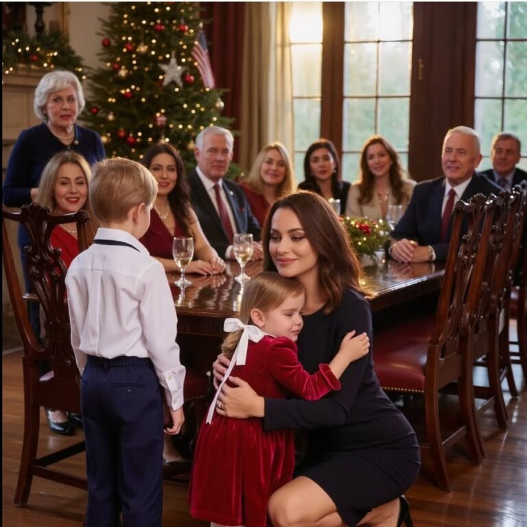 During the Christmas party, my 4-year-old daughter accidentally spilled water on the floor…