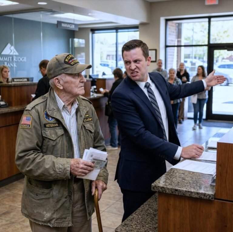 A Smug Bank Manager Laughed At This Old Vet’s « Fake » Papers! 30 Minutes Later, A Furious General Walked Through The Doors…