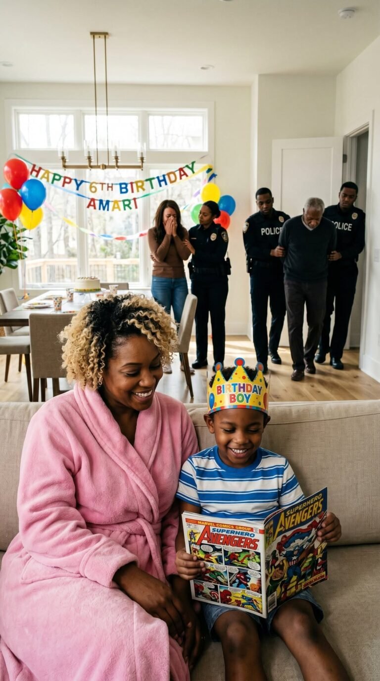 Mom texted, “We can’t make your son’s birthday. Tight month.” I replied, “No worries.” The next evening, I saw photos. Bounce house catering mountains of gifts for my sister’s kids. My son whispered, “They always have money for them.” I didn’t say a word. I just canled this. At 8:47 a.m., my dad was knocking so hard the windows shook