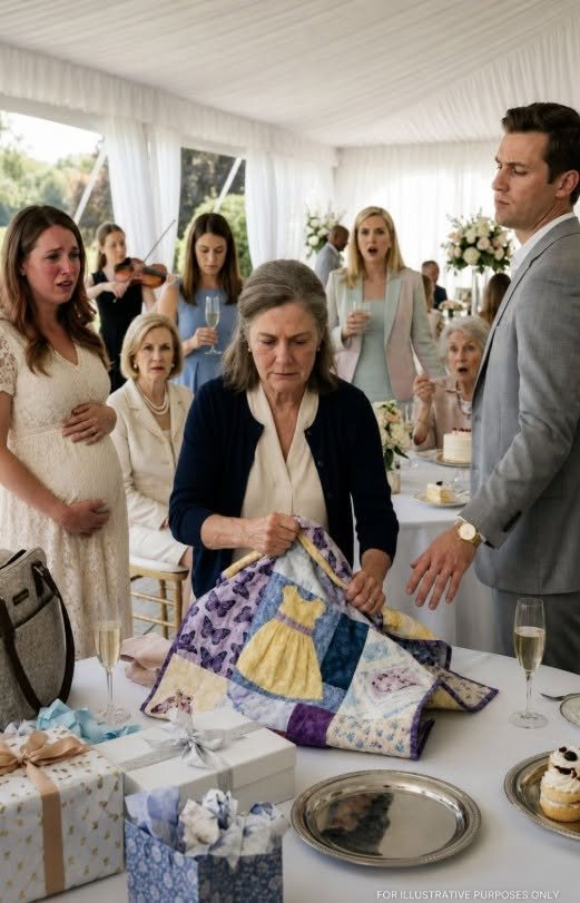 At My Daughter’s Elegant Baby Shower, I Handed Her A Quilt I Had Sewn By Hand For Nine Months. Her Husband Threw