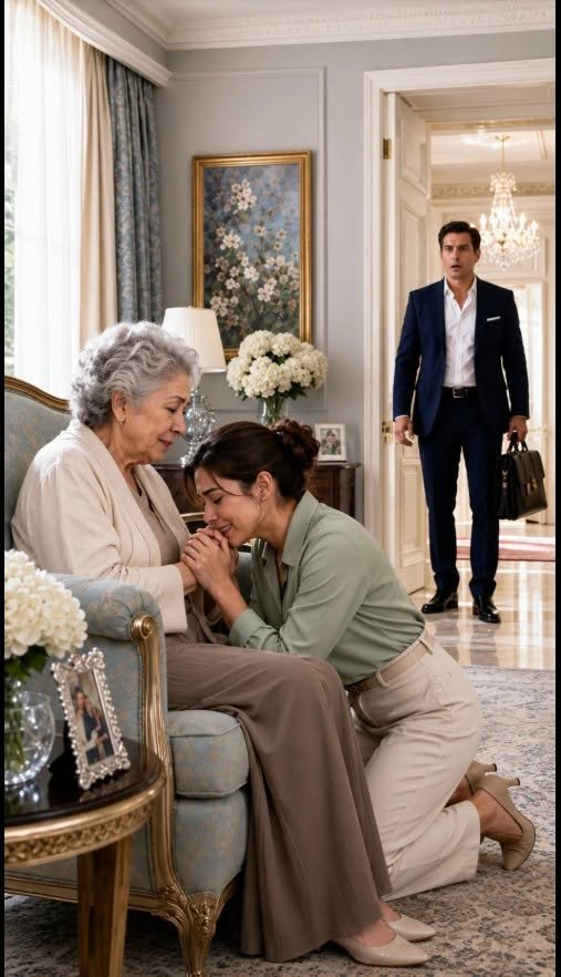 The millionaire thought his maid was just cleaning… until he discovered who was holding his mother.