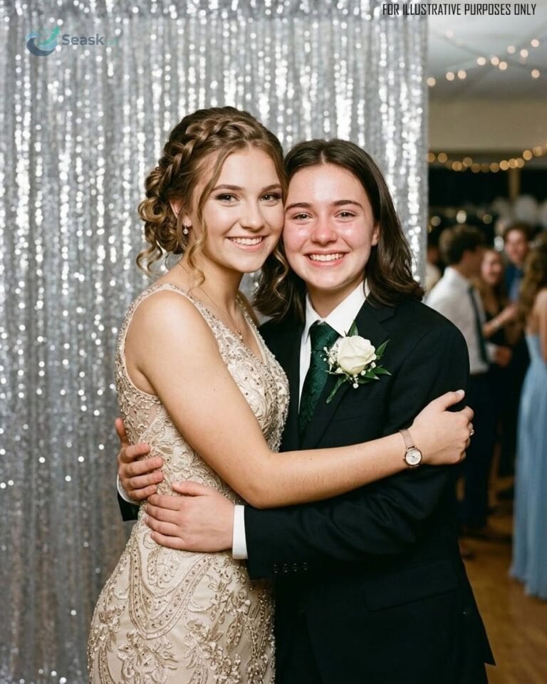 My daughter gave away her prom dress and showed up in her father’s suit—when the principal saw her, he called the police, and everything changed in an instant