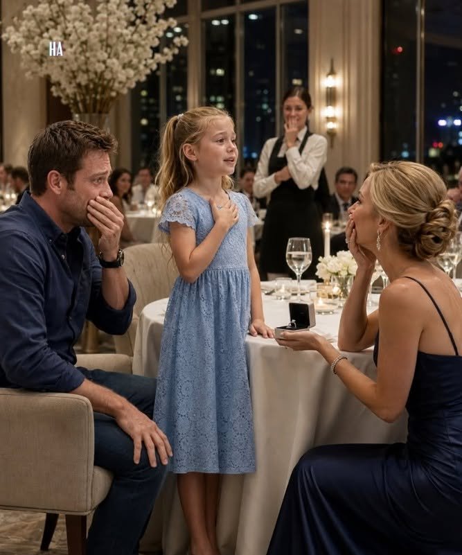 The billionaire asked a warehouse single dad to marry her in a private restaurant, but his daughter stood up and said the words that broke everyone