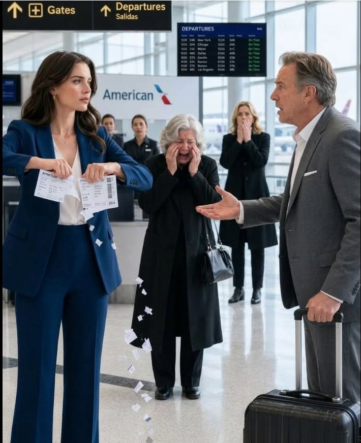 At the airport, my father left my grandmother with her old suitcase after taking $520,000 pesos from her and blurted out, “She’s not coming with us anymore.” I tore up my ticket without screaming