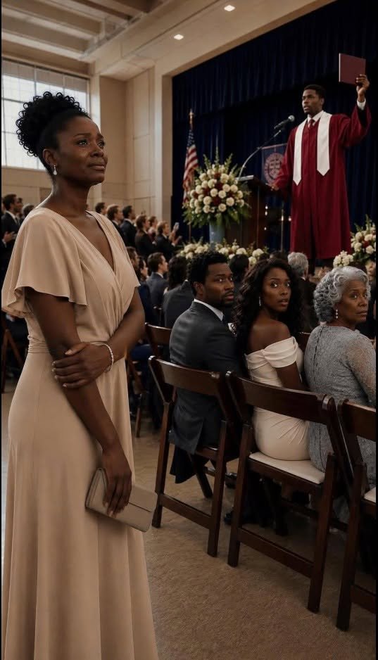 My Ex-Husband’s New Wife Sent Me to the Back at My Son’s Graduation—Then My Son Said One Sentence on Stage and the Whole Room Stood Up