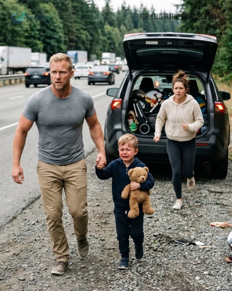 Ten minutes into our road trip, my husband suddenly stopped and forced me and our 4-year-old out on the highway—i thought he’d gone crazy until i realized something was missing from the car