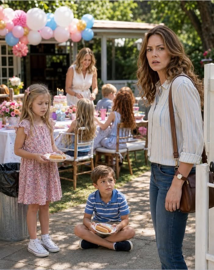 When I got to the birthday party, my son was eating on the ground. My daughter stood there holding her plate—no chair for her either. My mother-in-law smiled and said, “We ran out of chairs.” There were three empty chairs inside the house. I didn’t say a word. I simply took my children and left. They thought I was being dramatic. 3 hours later… Three phone calls destroyed everything they had built on my back