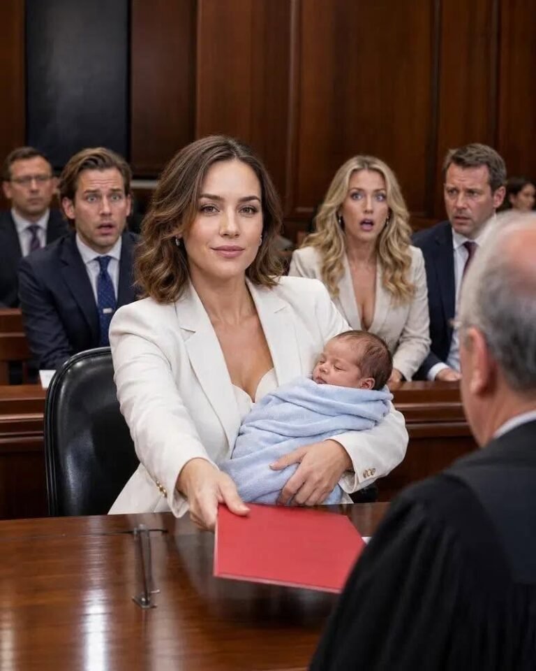 I walked into court holding my newborn son while my husband’s lawyer smiled like I was already defeated.
