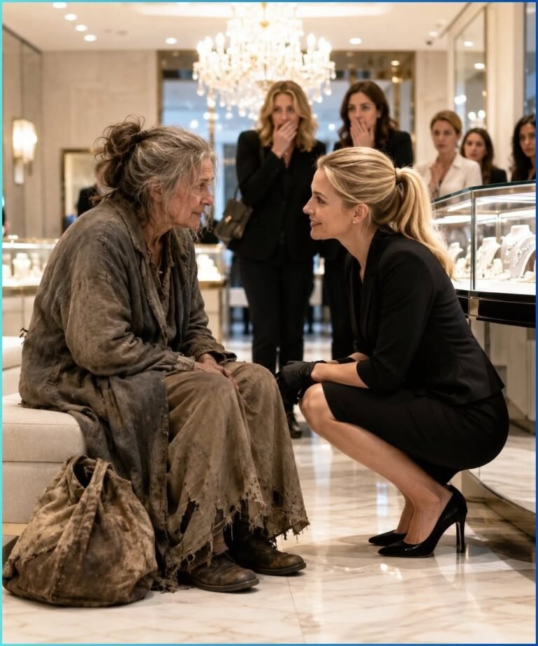 THE BILLIONAIRE CEO’S MOTHER WALKED INTO A JEWELRY STORE DRESSED LIKE A HOMELESS WOMAN — ONLY ONE SALES GIRL TREATED HER LIKE A HUMAN BEING