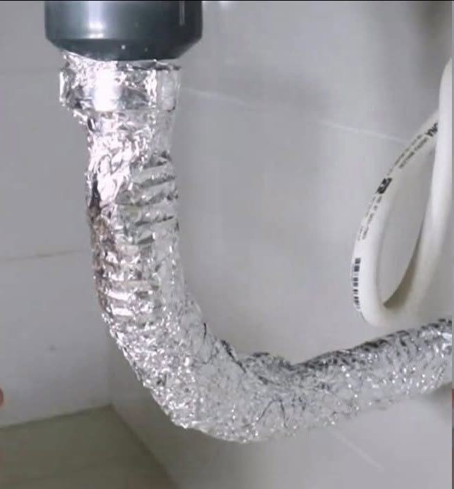 Why You Should Wrap Aluminum Foil Around the Bathroom Drain Pipes