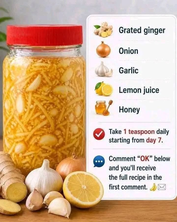 Ginger Onion Garlic Lemon & Honey Natural Syrup