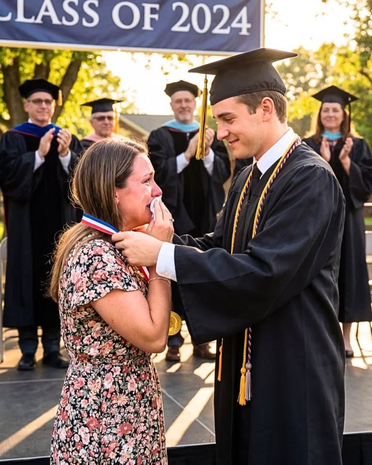 They refused to sit next to me because my mother cleaned toilets — but on graduation day, I said just one line, and they all cried
