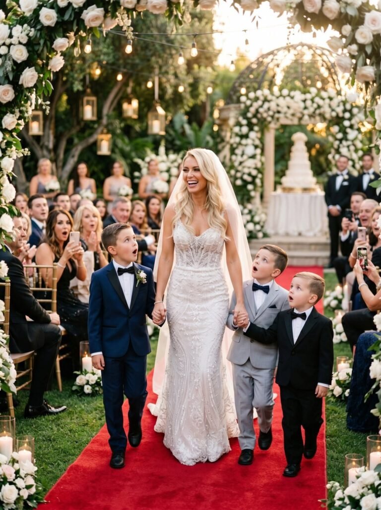 I brought my four-year-old triplet sons to my billionaire ex-husband’s wedding — and the reaction from his family was colder than ice.