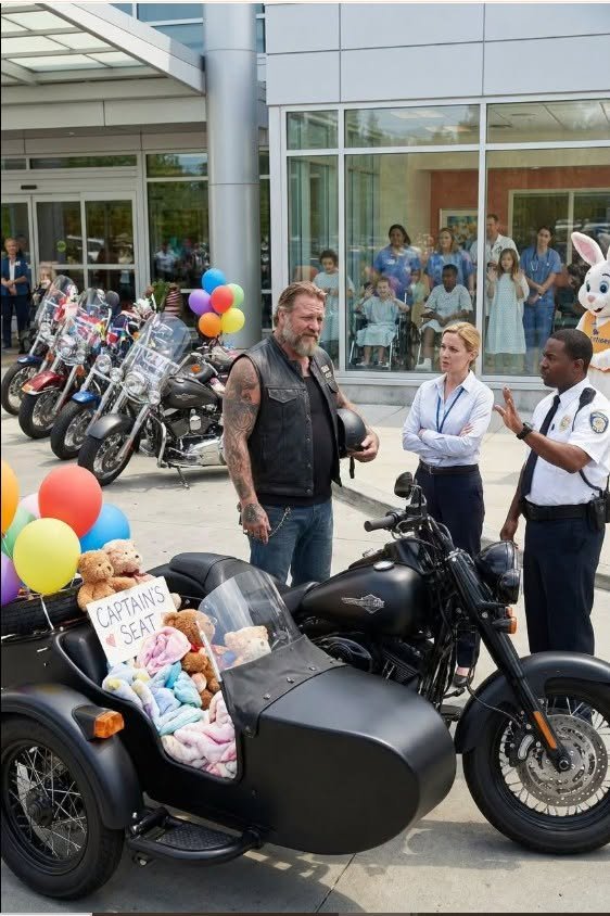 THE CHILDREN’S HOSPITAL CALLED SECURITY WHEN SIX THUNDEROUS SIDECAR BIKES COVERED IN TEDDY BEARS AND BALLOONS ROLLED THROUGH THE GATE ON CHILDREN’S DAY—BUT THE TATTOOED RIDERS TOOK OFF THEIR HELMETS AND ASKED ONLY ONE THING: “CAN WE BORROW YOUR KIDS FOR TEN MINUTES?