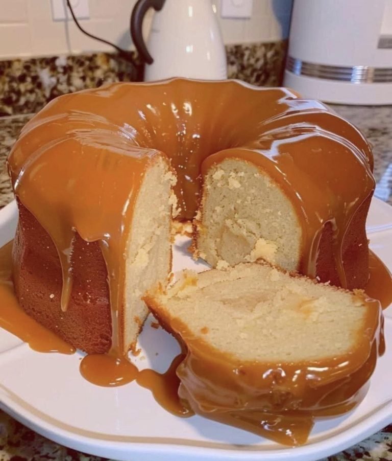 Caramel Cream Cheese Pound Cake