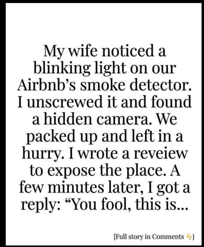Couple Discovers Hidden Camera In Vacation Rental And Leaves Immediately