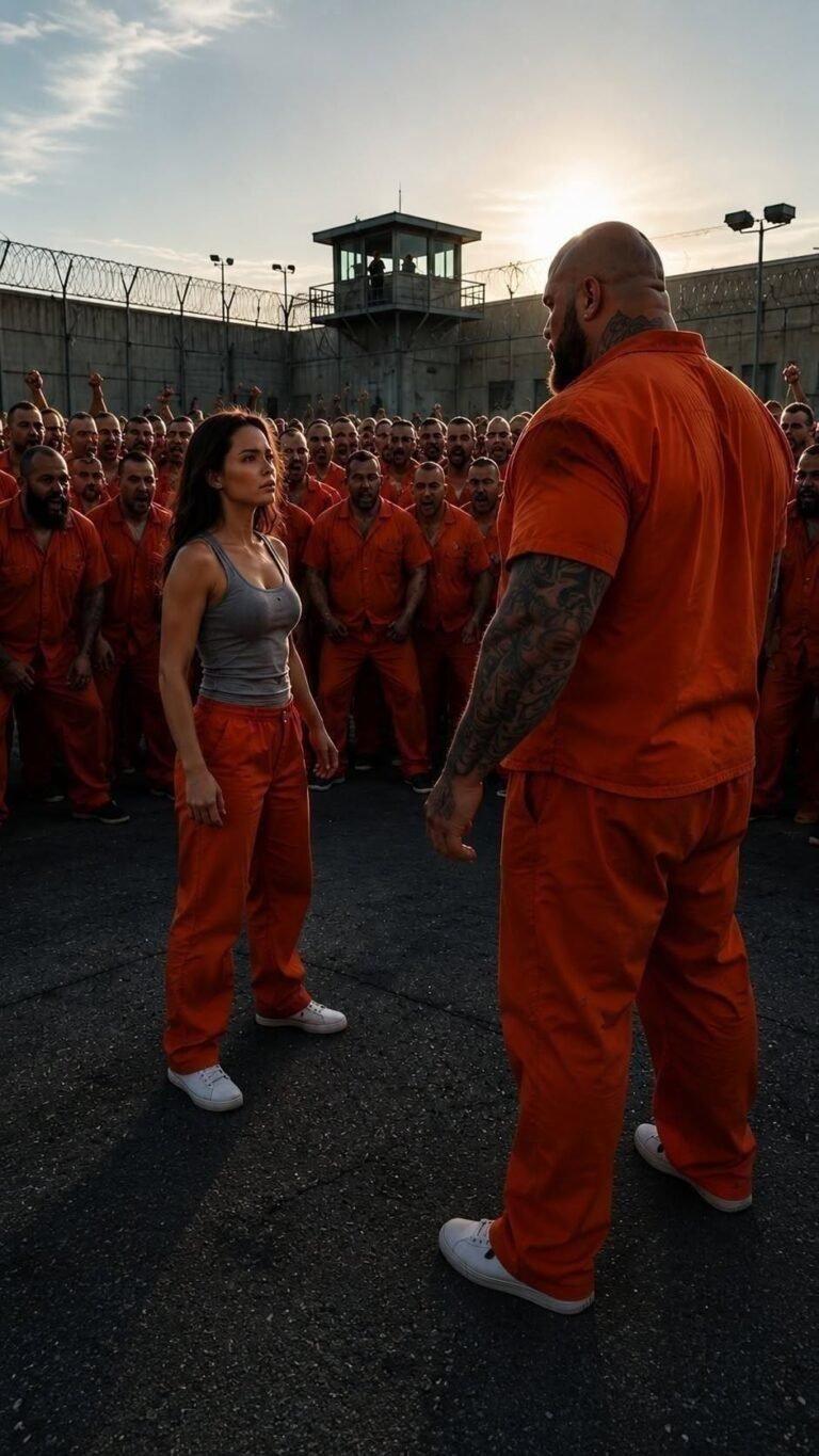 The most dangerous prisoner in prison challenged a young woman to battle in front of hundreds of inmates, undeeming who this girl had been before the prison, and how she had ended up behind bars and punch…