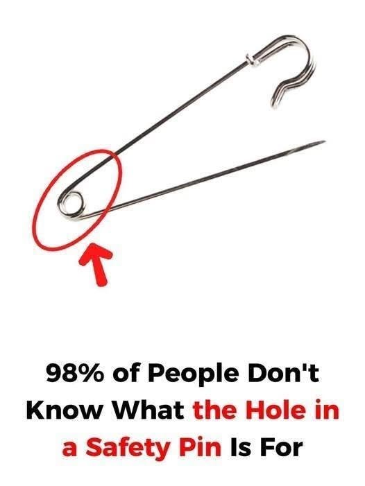 Read full article in comments What’s the Purpose of That Tiny Hole in a Safety Pin?