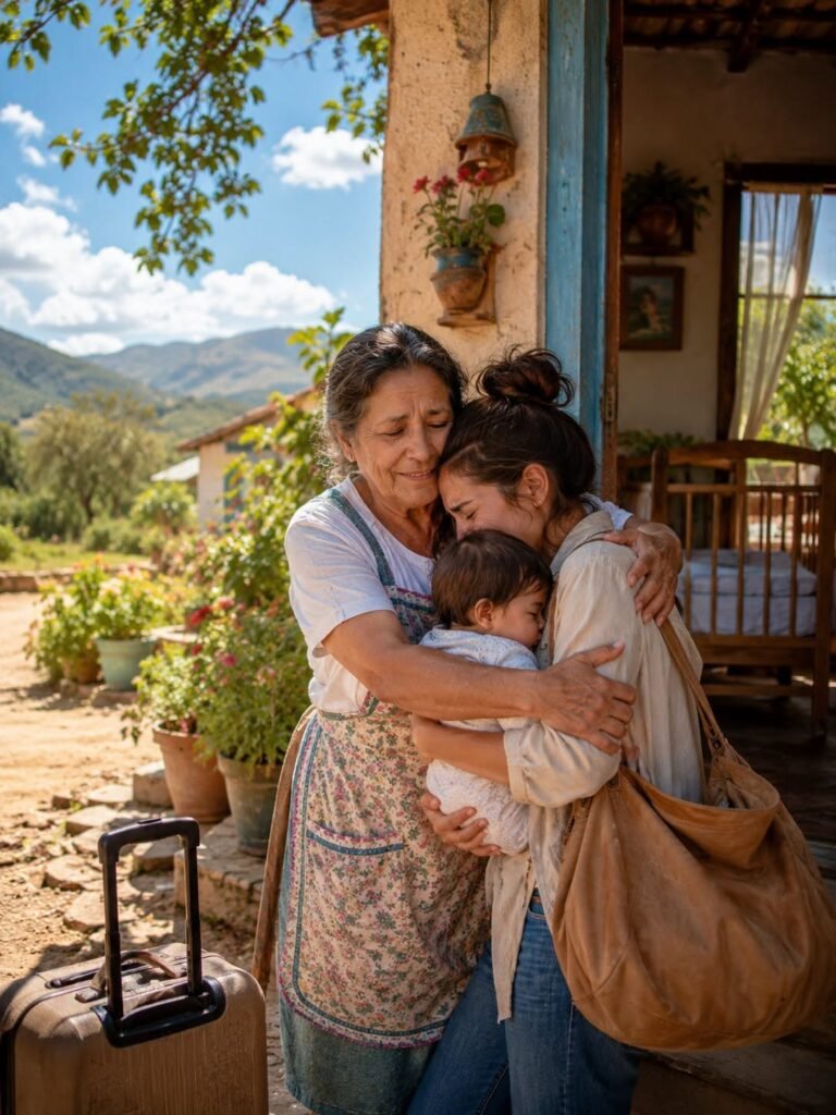My own mother threw me out onto the street with my baby in my arms and my suitcase half-closed, telling me she didn’t want any embarrassment in her house. I walked for almost two hours to the only place I had left: my mother-in-law’s house, the mother of the man who had just cheated on me. I was going to knock with my elbow, because the baby was asleep.