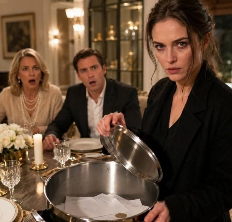 I was shivering with a 40°C fever when my husband slapped me for an empty dinner table. I didn’t cry; I simply signed the divorce papers he threw at me. His mother sneered, “Who do you think you’re scaring? If you leave this house, you’ll end up begging on the streets!” I calmly zipped my coat, looked her dead in the eye, and delivered a single sentence that drained the blood from her face: “I won’t be on the streets, but you will—because I own this house, and your eviction starts now.”