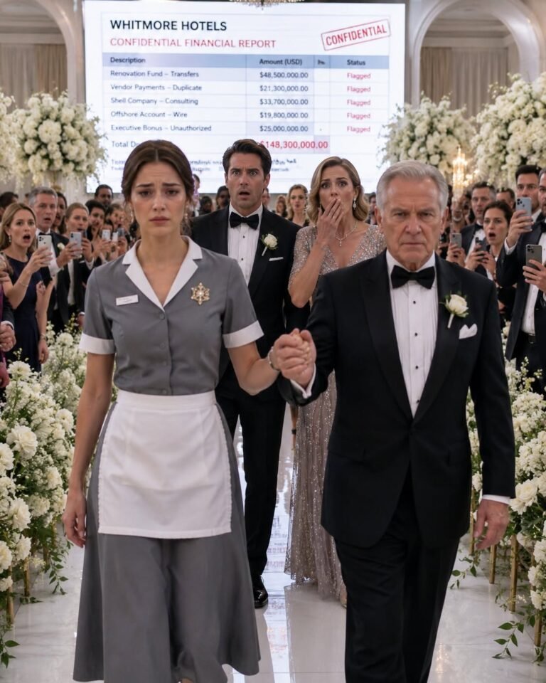 My mother-in-law hid my wedding dress and left a maid’s uniform along with a note: “Learn your place.” I walked down the aisle in front of 200 guests without shedding a single tear…