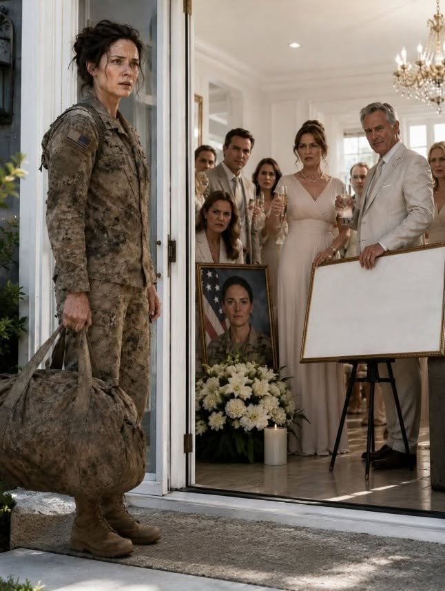 They said I djed in combat. I made it home, only to find my parents throwing a party—not to mourn me, but to celebrate a massive insurance payout. I stood there, frozen, staring at the $3 million check. I was going to just walk away, but I couldn’t. Ten minutes later, I crashed the party. Every laugh abruptly died out, replaced by the sound of bodies hitting the floor and faces frozen in sheer terror.