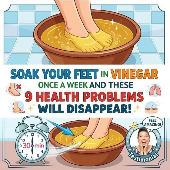 Soak Your Feet in Vinegar Once a Week and Watch These 9 Health Problems Disappear