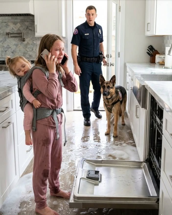 My daughter called me crying and said, “My back hurts, Daddy,” but when I opened the door I saw her carrying her 6-month-old brother and cleaning milk off the floor; I didn’t scream, I just checked the security cameras, and what came up next changed my marriage forever.