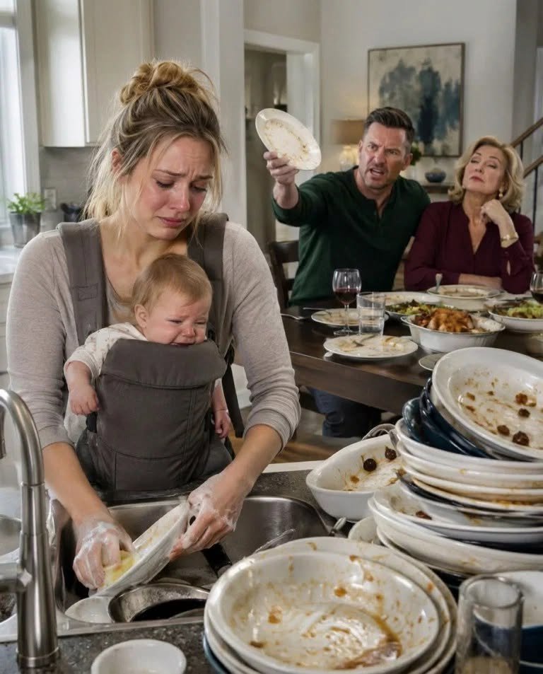 When I arrived at my daughter’s house, she was holding her crying baby with one arm while washing a mountain of dishes with the other.