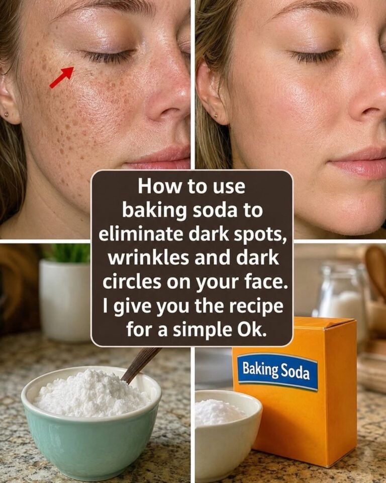 How to use baking soda to remove dark spots, wrinkles and dark circles from your face.