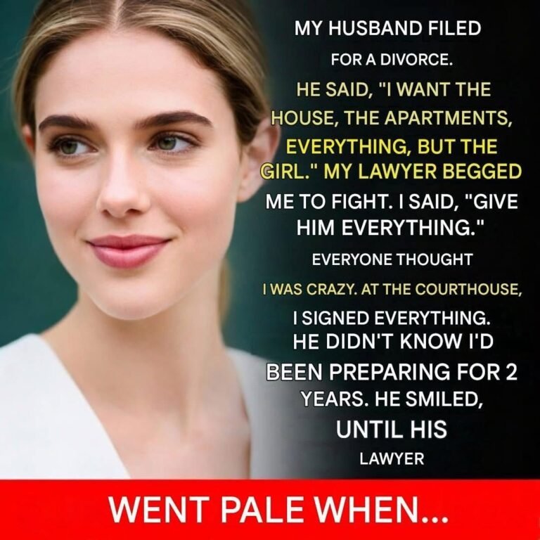 I signed everything for my husband in the divorce — without him knowing the bombshell he had just agreed to…