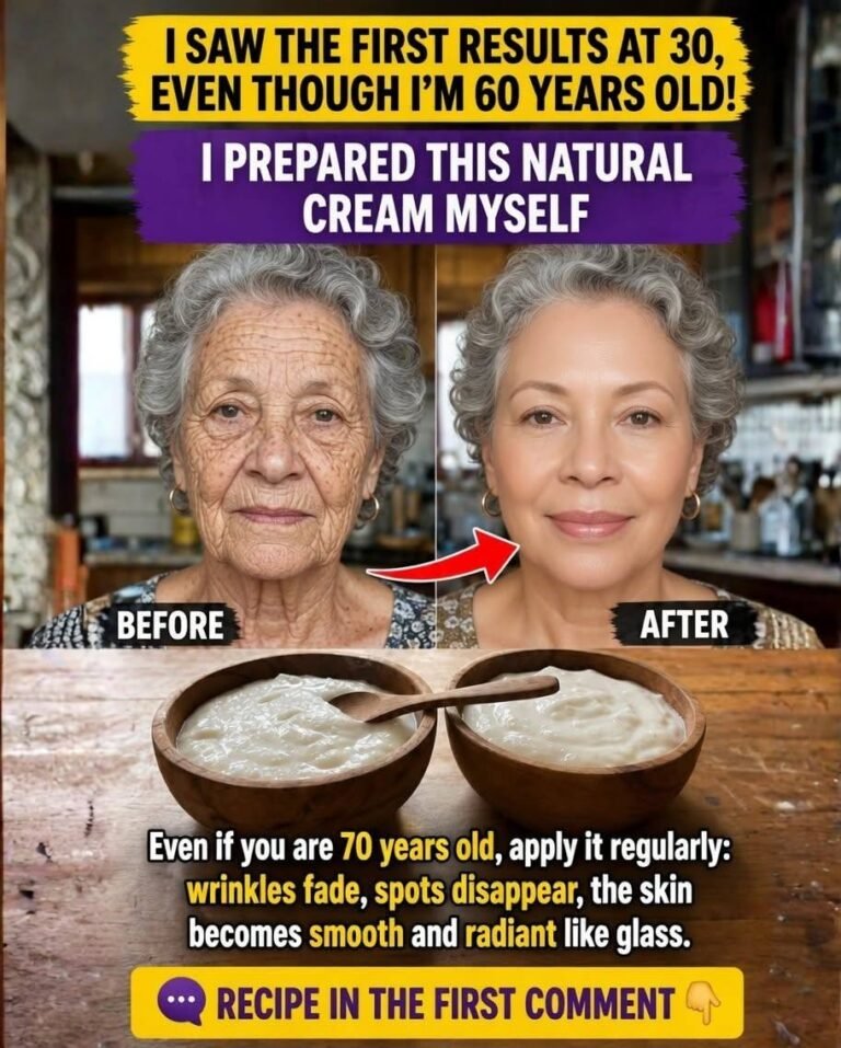 Prepare a baking soda cream and apply it before sleeping. Goodbye to wrinkles and spots…see more.