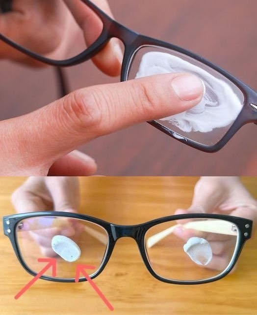 Scratches on glasses: don’t waste money: apply a little and they’ll disappear instantly.