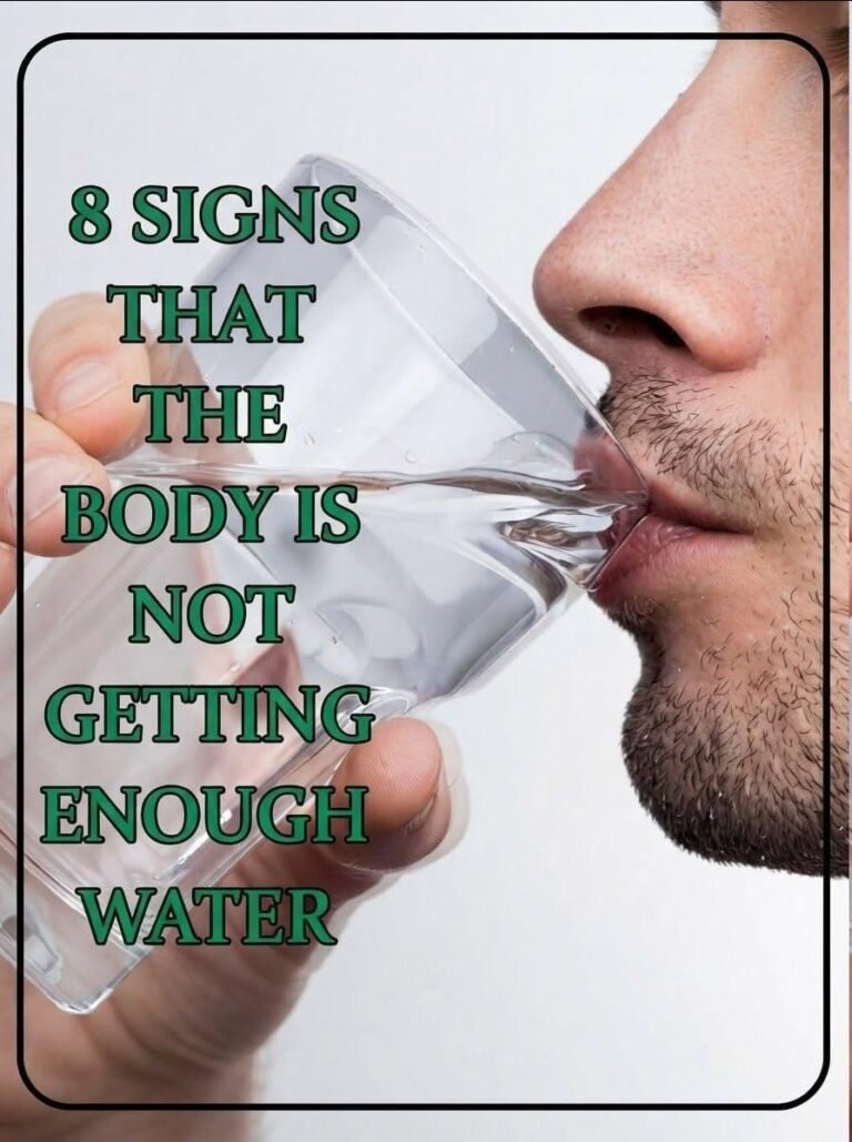 8 signs that the body is not getting enough water